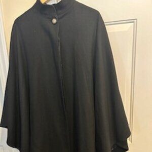 Women's Cape (Brand: Elegant Fashions) One Size Fits Most Black Button Enclosure